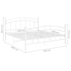 Estructura de cama sin colchón metal blanco 160x200 cm