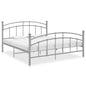 Bed frame without mattress, gray metal, 180x200 cm