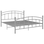 Estructura de cama sin colchón metal gris 180x200 cm