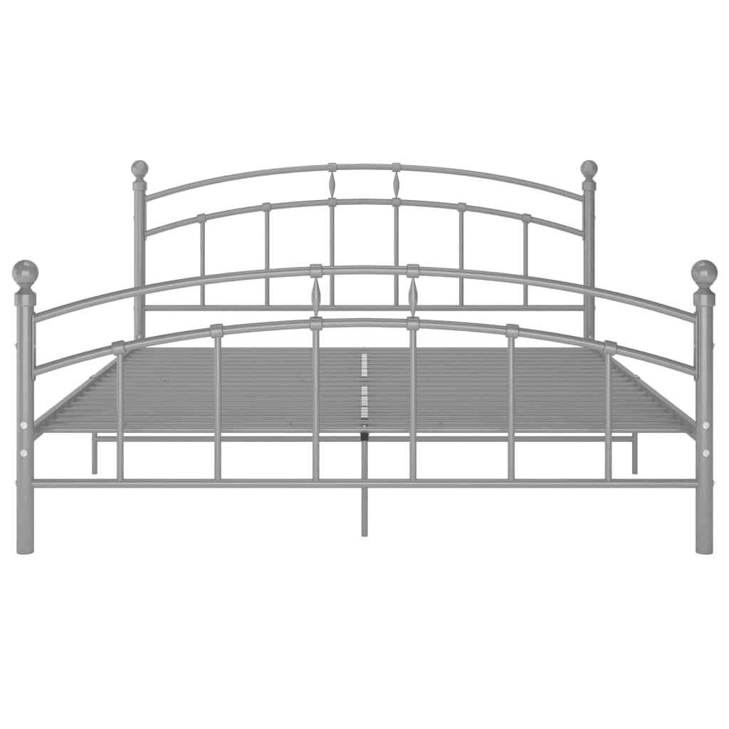 Estructura de cama sin colchón metal gris 180x200 cm