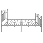 Estructura de cama sin colchón metal gris 180x200 cm