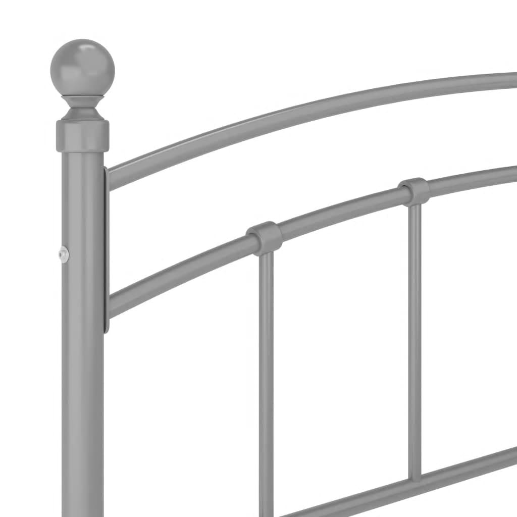 Estructura de cama sin colchón metal gris 180x200 cm