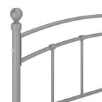 Estructura de cama sin colchón metal gris 180x200 cm