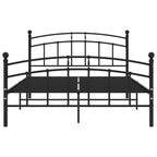 Estructura de cama sin colchón metal negro 200x200 cm