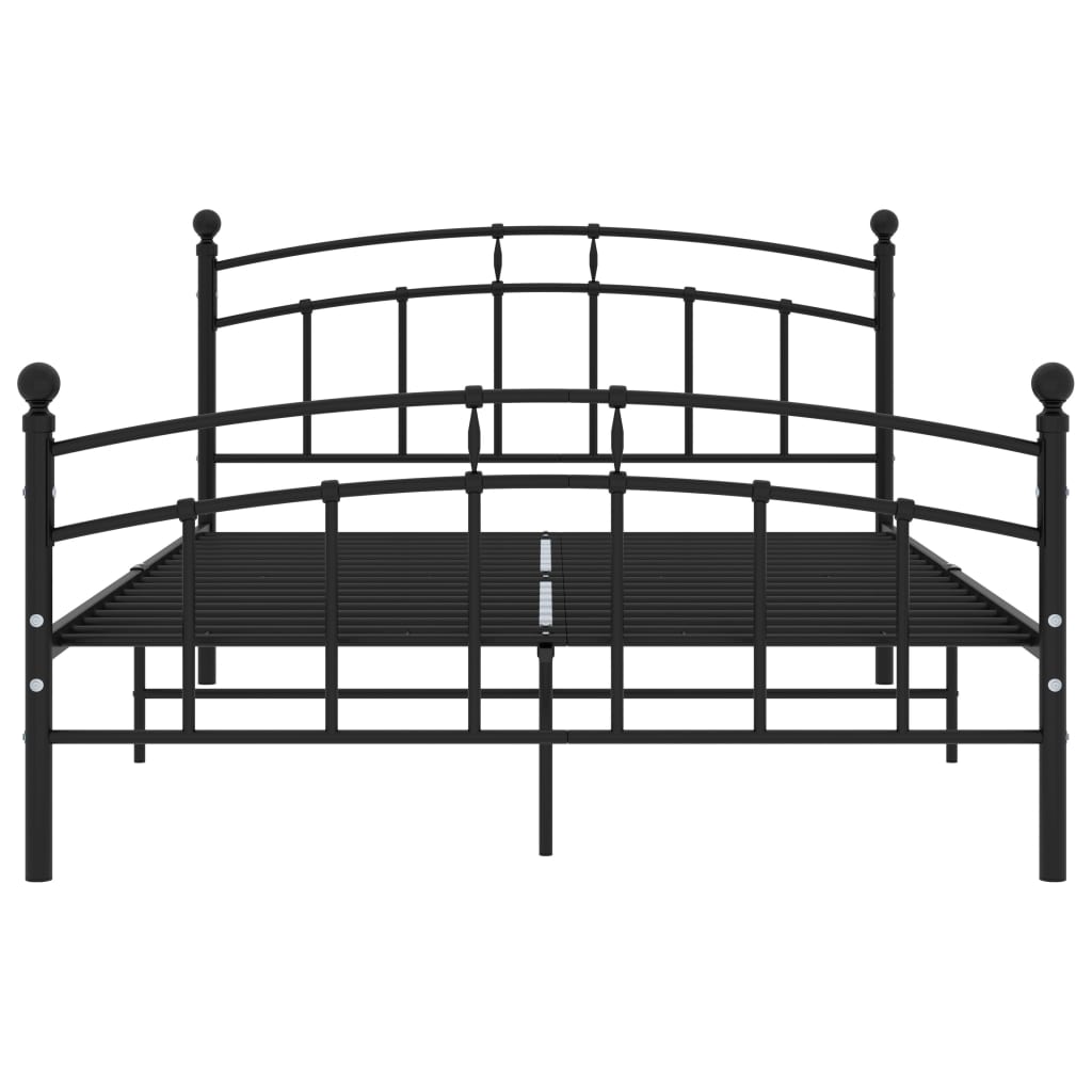 Estructura de cama sin colchón metal negro 200x200 cm