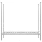 Estructura cama con dosel sin colchón metal blanco 100x200 cm