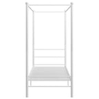Estructura cama con dosel sin colchón metal blanco 100x200 cm