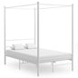 Estrutura de cama com dossel sem colchão metal branco 120x200 cm