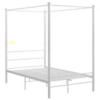 Estructura cama con dosel sin colchón metal blanco 120x200 cm