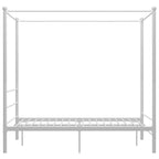 Estructura cama con dosel sin colchón metal blanco 120x200 cm