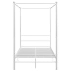 Estructura cama con dosel sin colchón metal blanco 120x200 cm