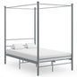 Estrutura de cama com dossel sem colchão metal branco 120x200 cm
