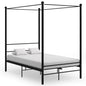 Estructura cama con dosel sin colchón metal blanco 140x200 cm