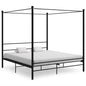 Estrutura de cama com dossel sem colchão metal branco 120x200 cm