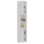 Juego de muebles de baño 4 piezas madera ingeniería blanco
