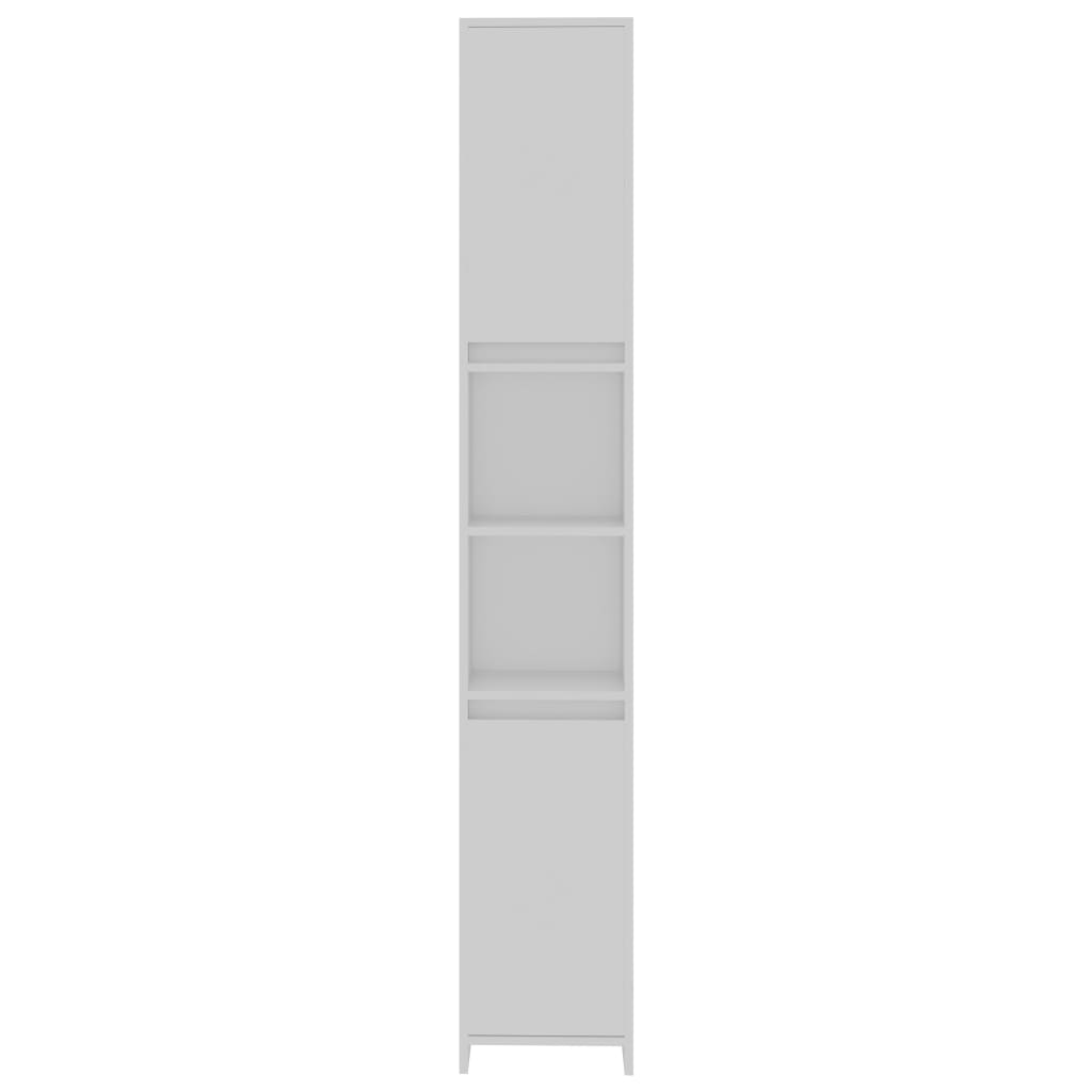 Juego de muebles de baño 4 piezas madera ingeniería blanco