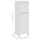 Juego de muebles de baño 4 piezas madera ingeniería blanco