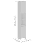 Juego de muebles de baño 4 piezas madera ingeniería blanco