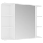 Juego de muebles de baño 4 pzas madera de ingeniería blanco