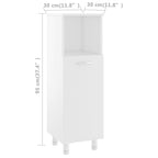 Juego de muebles de baño 4 pzas madera de ingeniería blanco