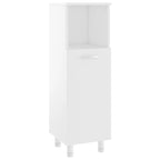 Juego de muebles de baño 4 pzas madera de ingeniería blanco