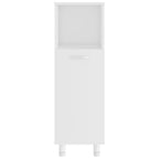 Juego de muebles de baño 4 pzas madera de ingeniería blanco