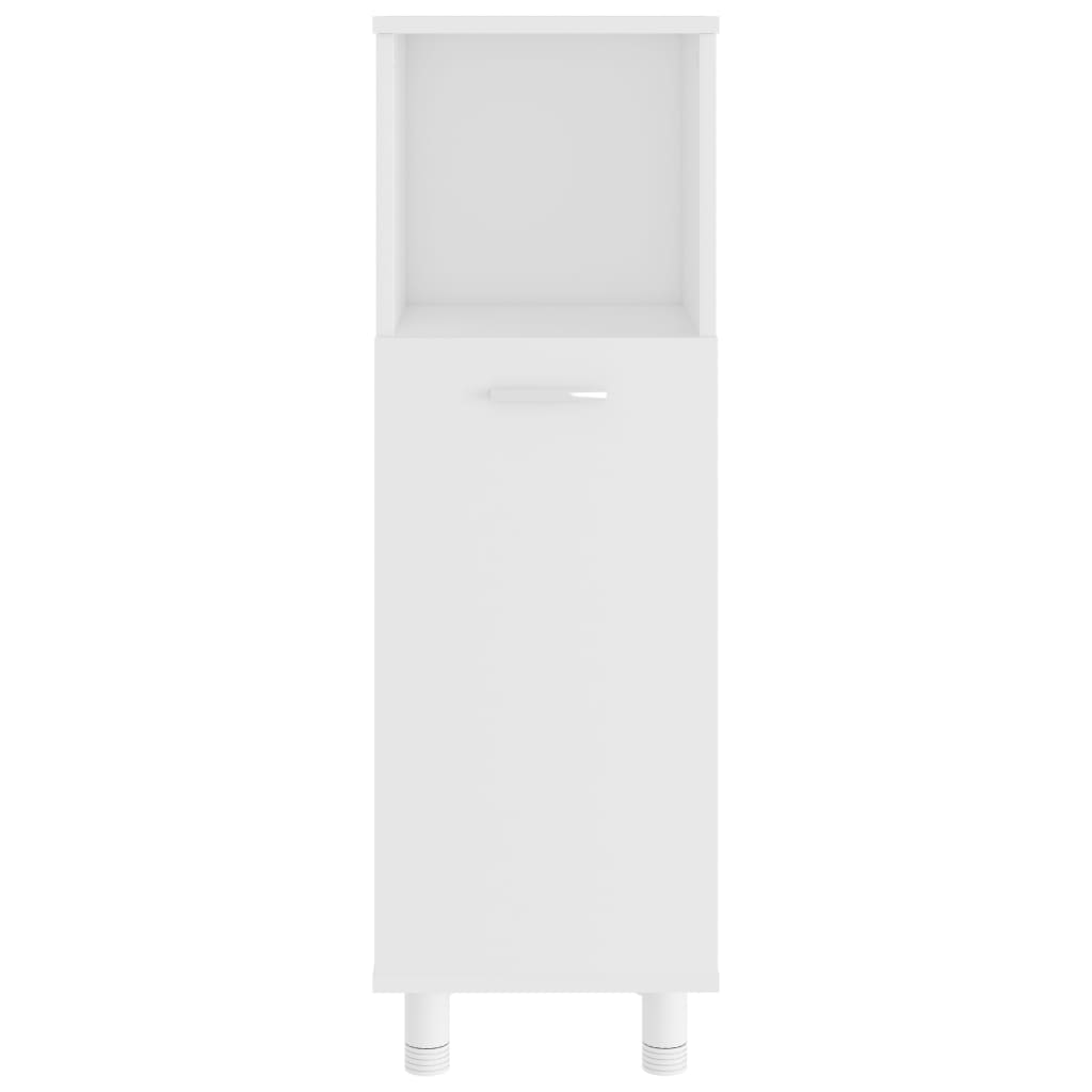 Juego de muebles de baño 4 pzas madera de ingeniería blanco