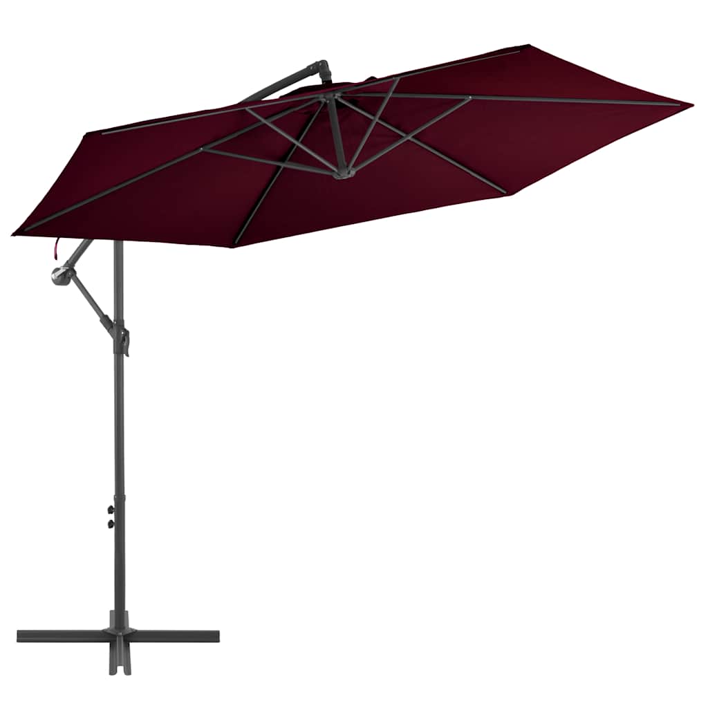 Sombrilla de jardín voladiza con palo de acero arena 250x250 cm
