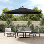 Cantilever Garden Parasol with LED lights Sky Blue 350 cm