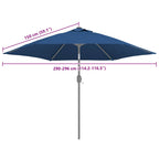Tela de repuesto para sombrilla azul azure 300 cm
