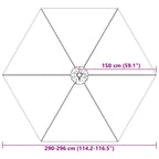 Tela de repuesto para sombrilla azul azure 300 cm