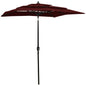 3-tier garden parasol with aluminum pole, sand, 2 m