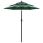 3-tier garden parasol with aluminum pole, sand, 2 m