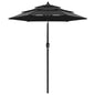 3-tier garden parasol with aluminum pole, sand, 2 m