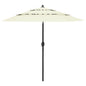 3-tier garden parasol with aluminum pole, sand, 2 m