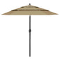 3-tier garden parasol with aluminum pole, sand, 2 m
