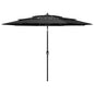 3-tier garden parasol with aluminum pole, sand, 2 m