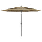3-tier garden parasol with aluminum pole, sand, 2 m