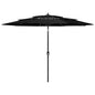 3-tier garden parasol with aluminum pole, sand, 2 m