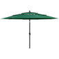 3-tier garden parasol with aluminum pole, sand, 2 m