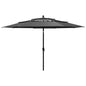 3-tier garden parasol with aluminum pole, sand, 2 m