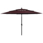 3-tier garden parasol with aluminum pole, sand, 2 m