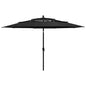 3-tier garden parasol with aluminum pole, sand, 2 m