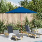 Sombrilla de jardín con palo de acero azul 300x230 cm