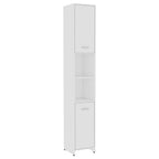 Juego muebles de baño 3 pzas madera de ingeniería blanco