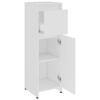 Juego de muebles de baño 3 piezas madera ingeniería blanco