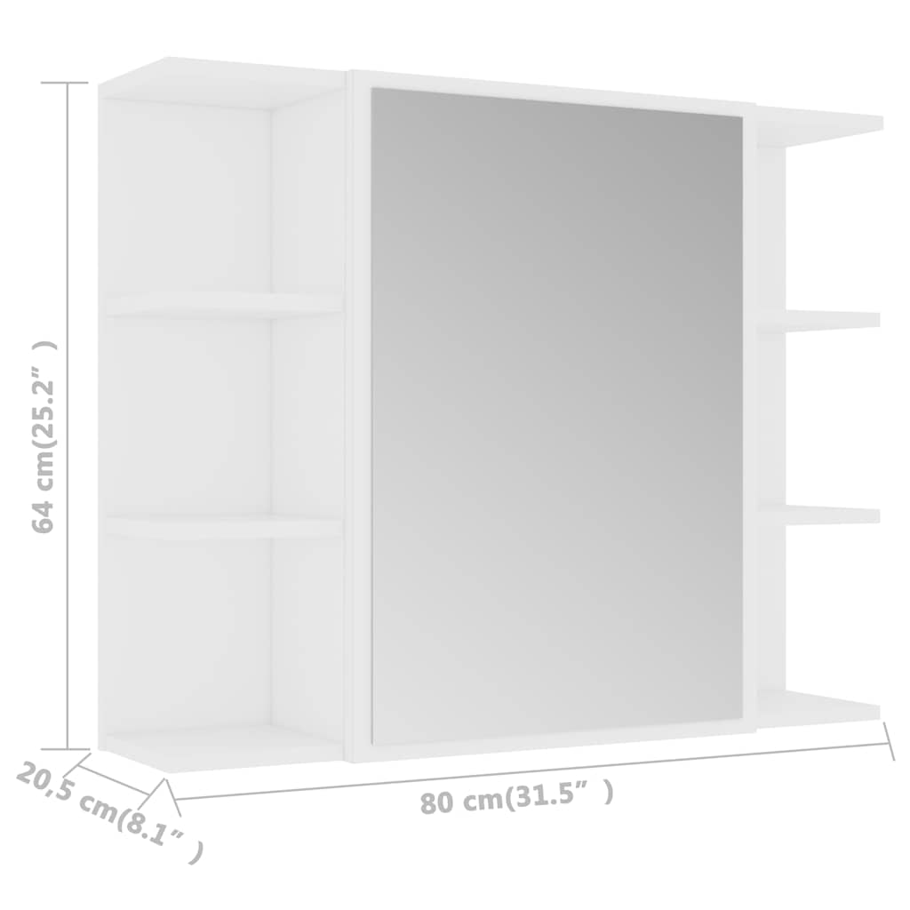 Juego de muebles de baño 3 pzas madera de ingeniería blanco