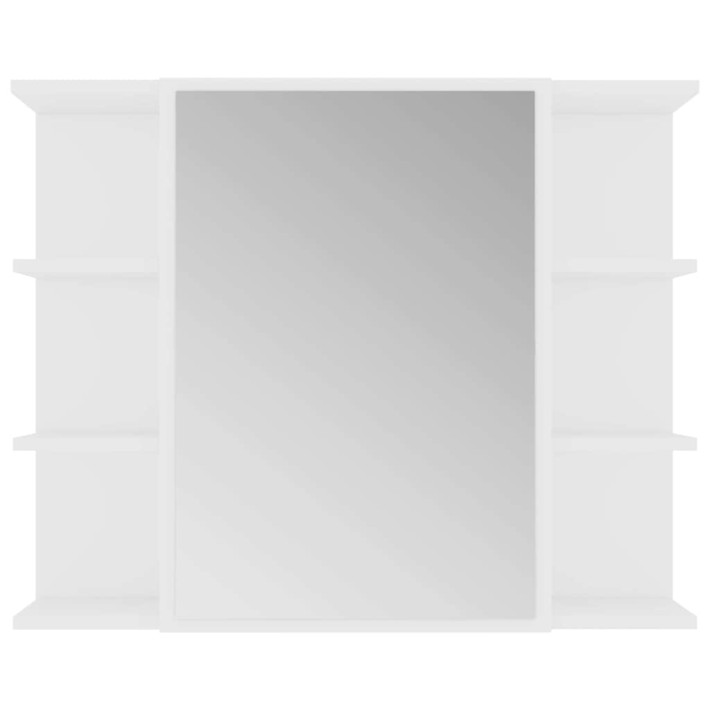 Juego de muebles de baño 3 pzas madera de ingeniería blanco