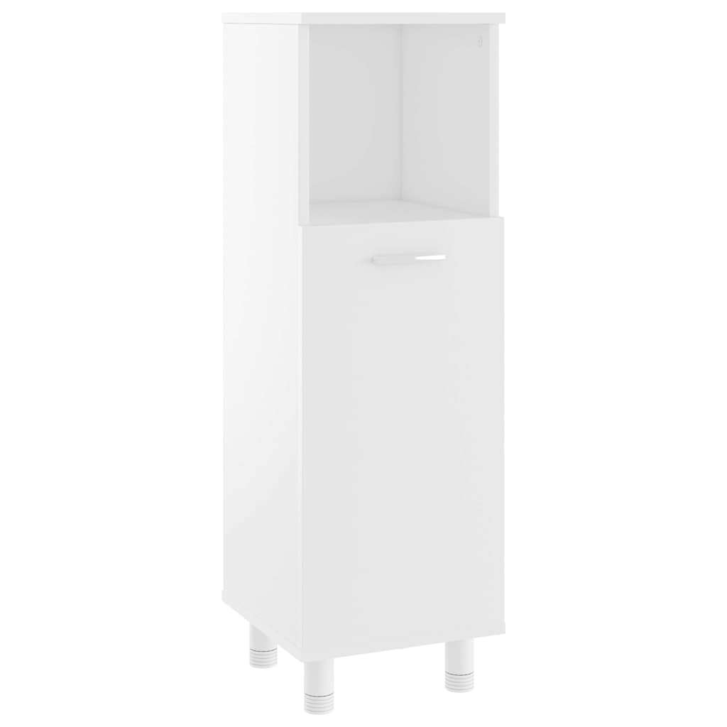 Juego de muebles de baño 3 pzas madera de ingeniería blanco