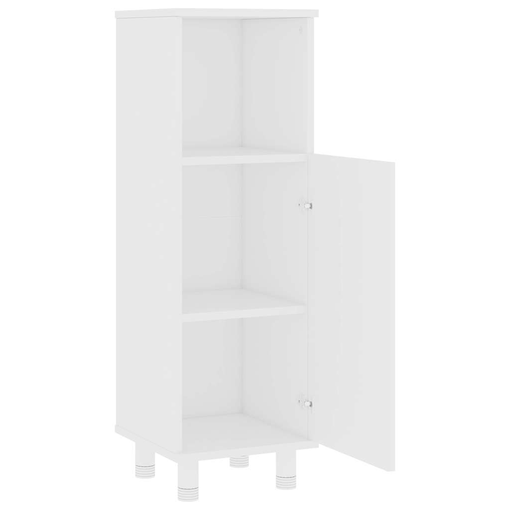 Juego de muebles de baño 3 pzas madera de ingeniería blanco